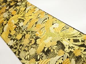 鳳凰に桜・荒波模様織出し袋帯